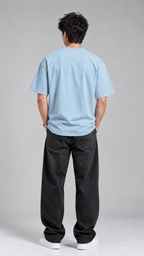 Essentials Baby Blue Unisex Oversized Tee