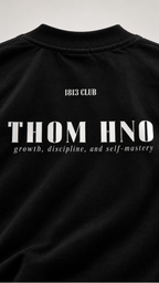 1813 Club Unisex Black Oversized Tee