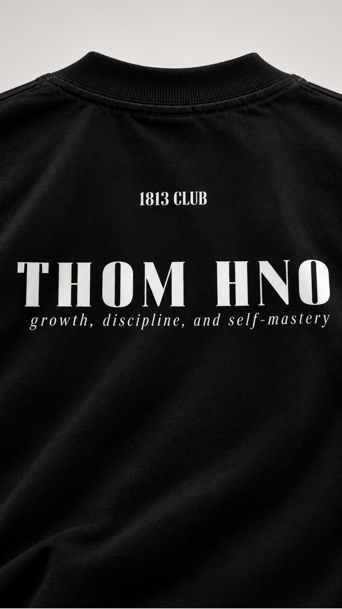 1813 Club Unisex Black Oversized Tee