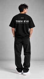 1813 Club Unisex Black Oversized Tee