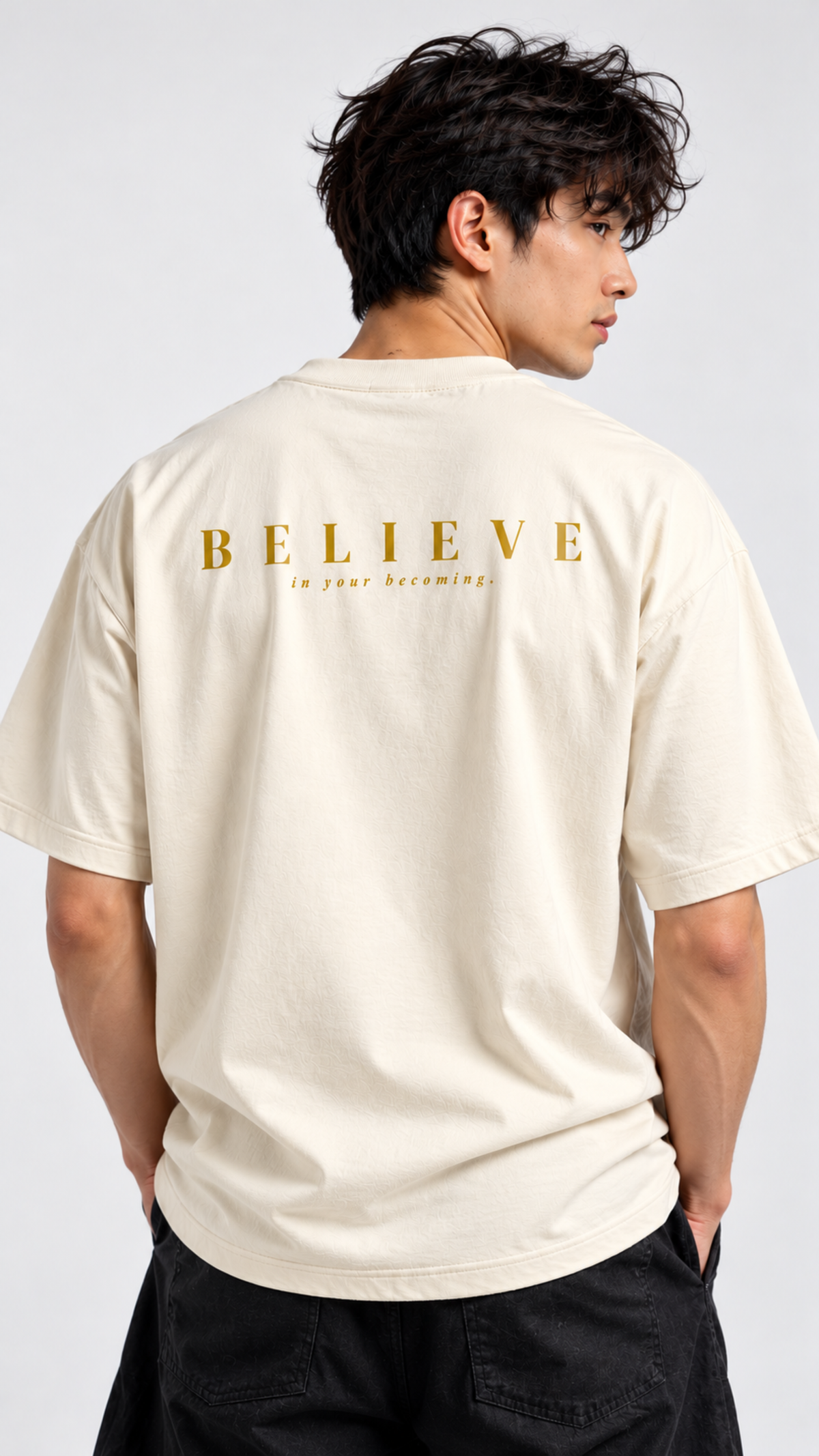 Believe in Your Becoming Unisex Oversized Tee