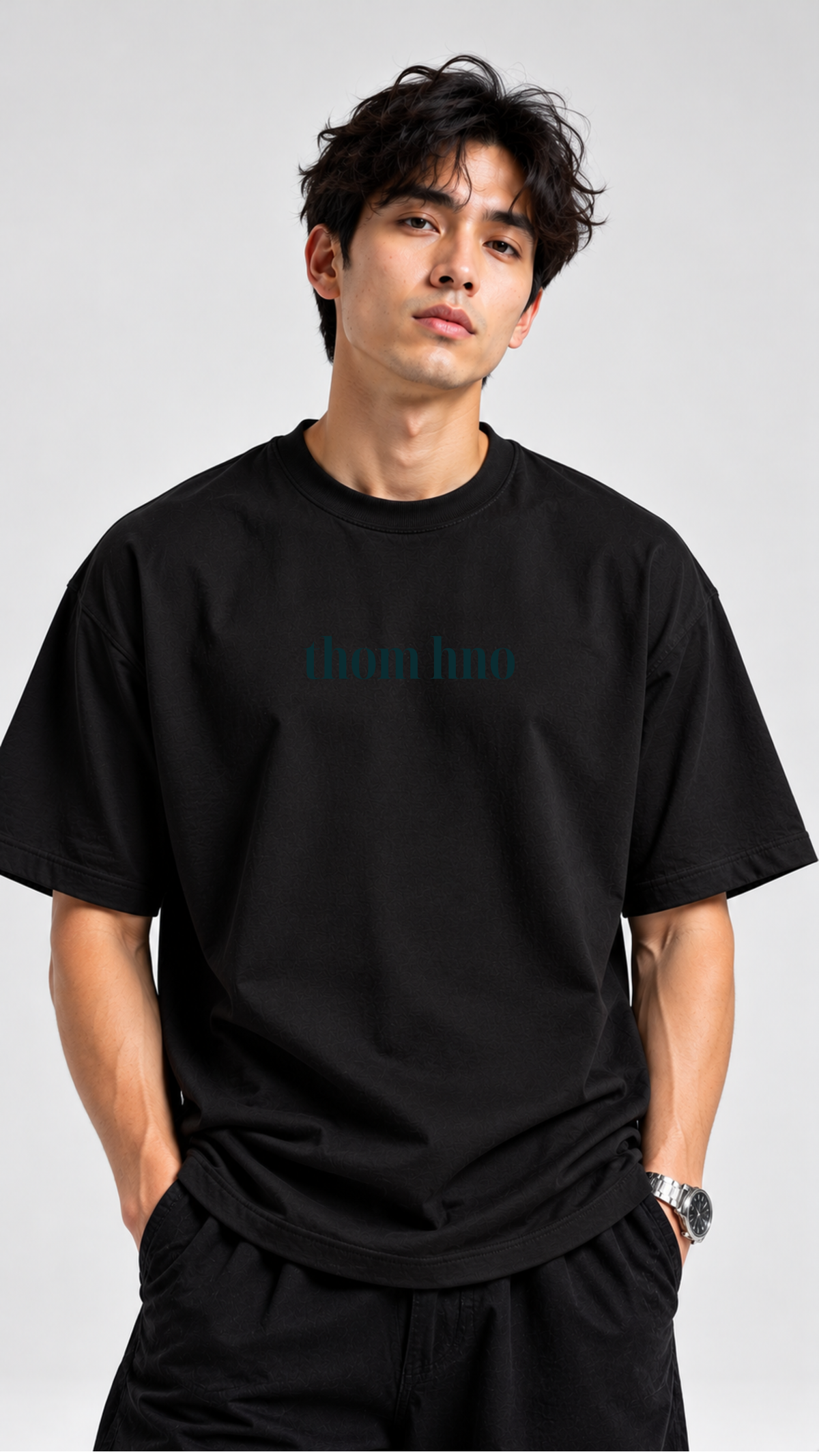 Essentials 1813 Club Black Unisex Oversized Tee