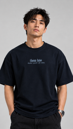 THOM HNO Essentials Navy Blue Unisex Oversized Tee