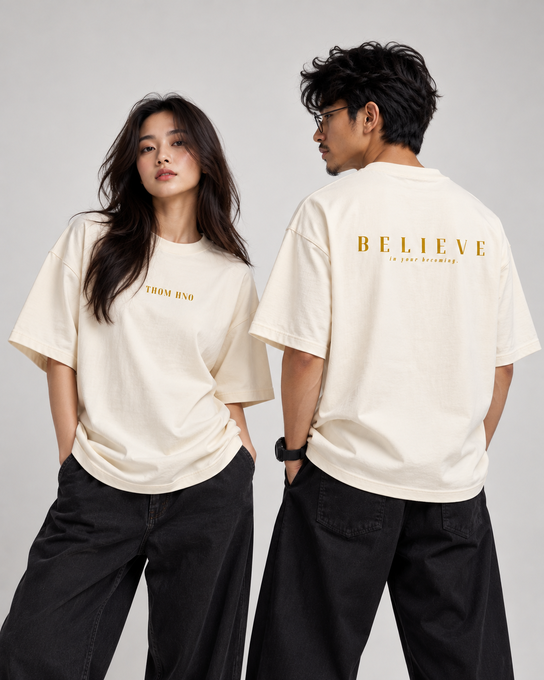 Believe in Your Becoming Unisex Oversized Tee