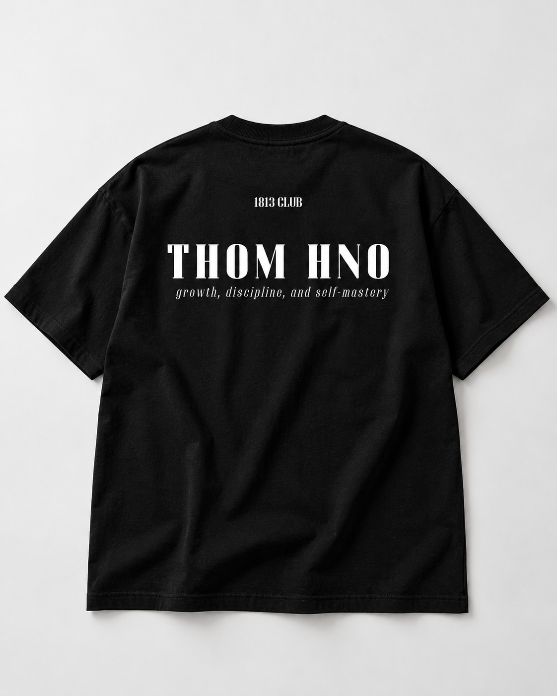 1813 Club Unisex Black Oversized Tee