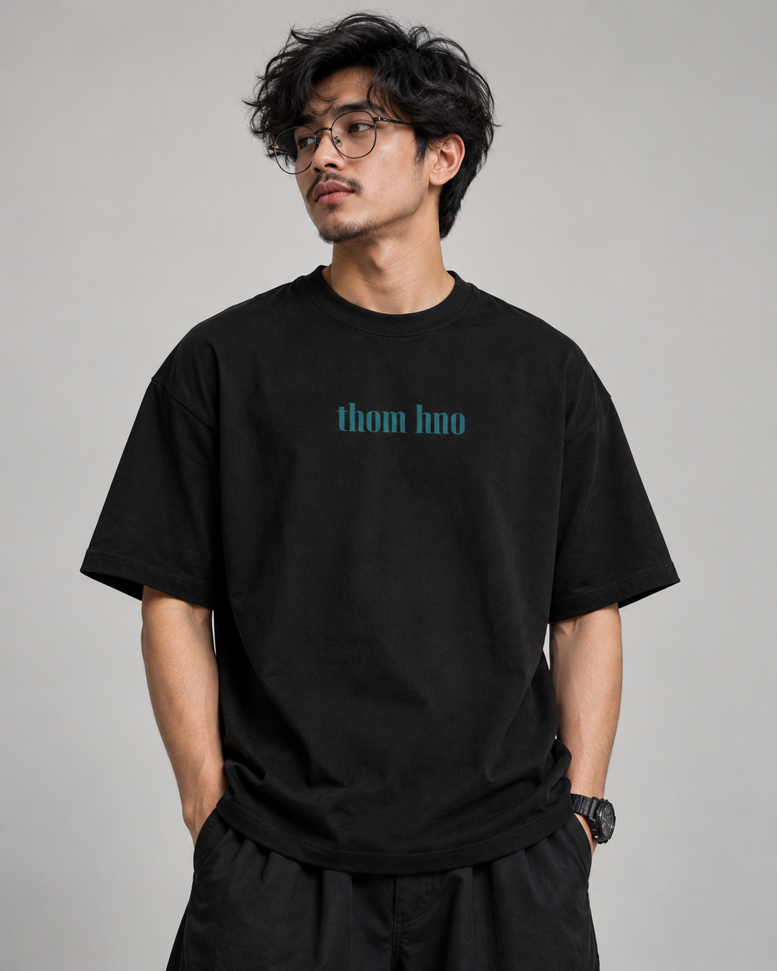 Essentials 1813 Club Black Unisex Oversized Tee