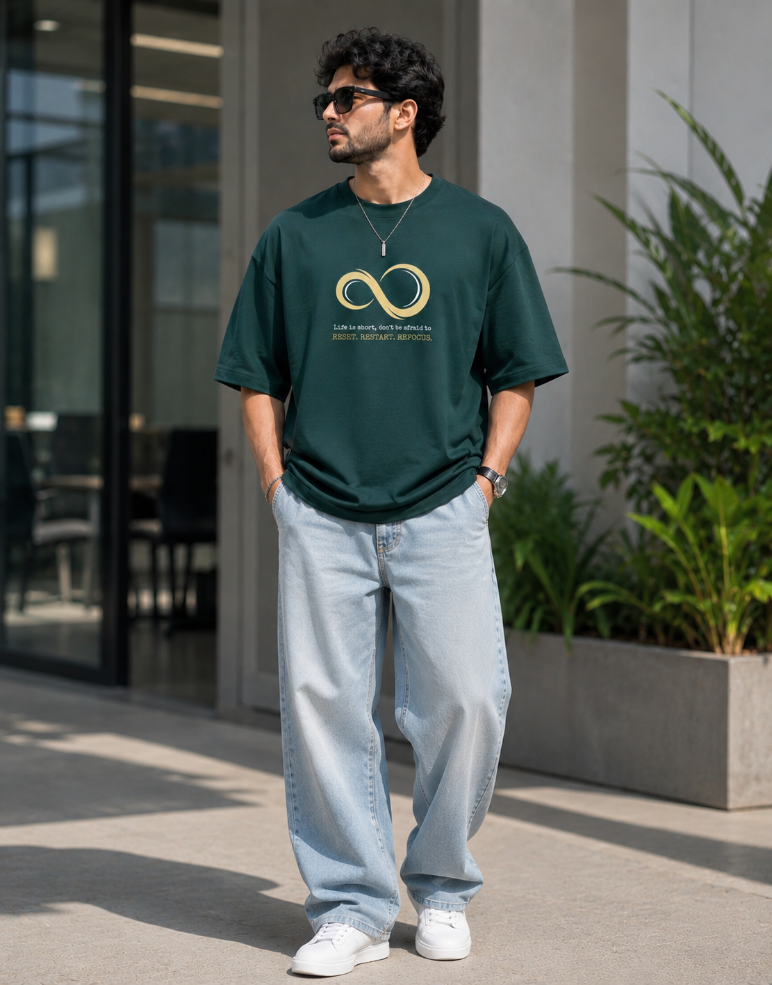Reset Restart Refocus Unisex Oversized T-Shirt